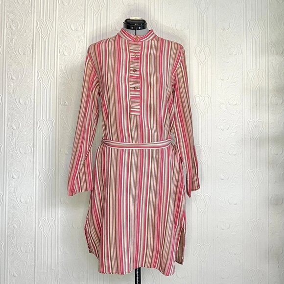 Le prince jardinier colorful striped dress and matching hat size 10 - Picture 1 of 9